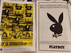 2 oude reclames : playboy / the mysteries of orgasm, Ophalen of Verzenden