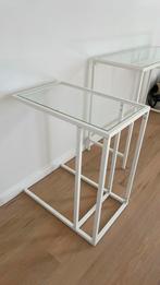 Bijzet tafel staal wit, Huis en Inrichting, Tafels | Sidetables, Ophalen, Zo goed als nieuw