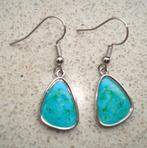 Oorbellen met turquoise steentjes BBOor102, Overige materialen, Hangers, Verzenden, Nieuw