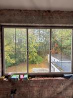 Stalen ramen in lood verschillende maten, Doe-het-zelf en Bouw, Ophalen, Gebruikt, Gevelraam of Ruit, Glas in lood