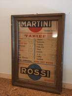 Unieke café prijslijst Martini Rossi jaren '20-'30, Ophalen of Verzenden, Gebruikt, Reclamebord