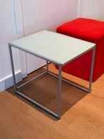 Table d’appoint en verre dépoli & métal –design contemporain, Maison & Meubles, Enlèvement, Utilisé