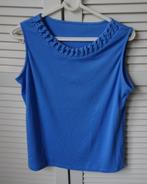 Blauwe katoenen top, Ophalen of Verzenden, Zonder mouw, Gedragen, Sans marque