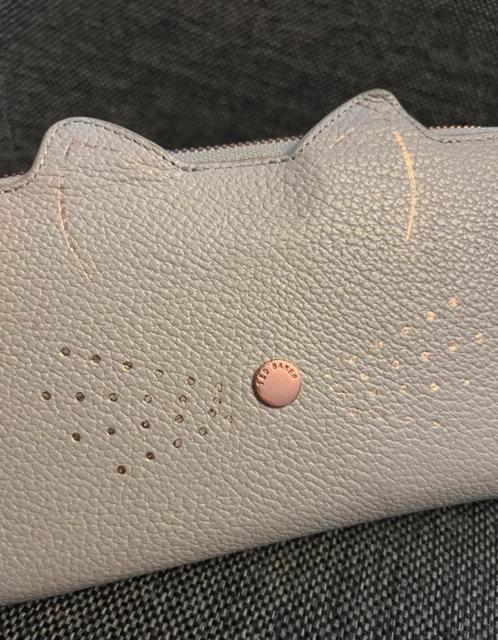 Ted Baker poezenportemonnee, Handtassen en Accessoires, Portemonnees, Zo goed als nieuw, Grijs, Leder, Verzenden