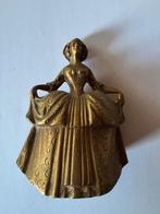 Oude bronzen bel dame 18e vintage retro decoratie, Ophalen of Verzenden, Brons