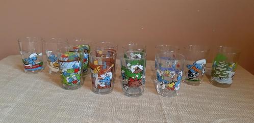 Smurf glazen, Verzamelen, Glas en Drinkglazen, Zo goed als nieuw, Ophalen of Verzenden