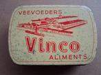 oude tabaksdoos  VOEDERS  VINCO, Verzamelen, Ophalen of Verzenden, Gebruikt, Reclamebord