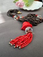 Collier, Handtassen en Accessoires, Kettingen, Ophalen of Verzenden, Zo goed als nieuw, Rood