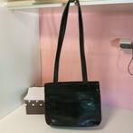 Volledig leren tas, Handtassen en Accessoires, Tassen | Schoudertassen, Ophalen of Verzenden, Zo goed als nieuw, Zwart, Leer