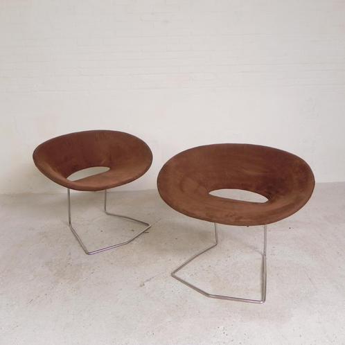 Set van 2 designstoelen in de stijl van Artifort, Leolux, Pi, Antiek en Kunst, Antiek | Meubels | Stoelen en Sofa's, Ophalen of Verzenden