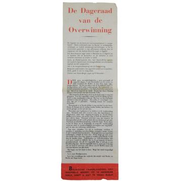 Belgisch pamflet - 'De Dageraad van de Overwinning' - 1942