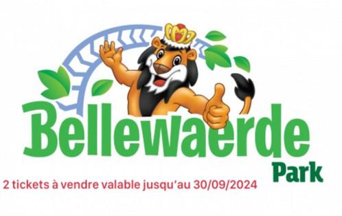 2 Tickets pour le parc d’attraction Bellewaerde valable jusq, Tickets en Kaartjes, Recreatie | Pretparken en Attractieparken, Twee personen