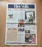 15 juni 1993 Grootste krant ter wereld: 1m op 1,4m Het Volk, Ophalen, 1980 tot heden, Krant