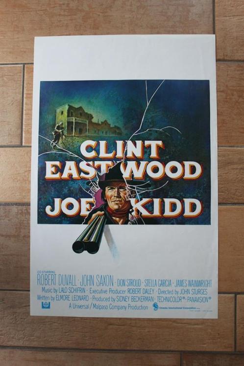 filmaffiche Clint Eastwood Joe Kidd 1972 filmposter, Verzamelen, Posters, Zo goed als nieuw, Film en Tv, A1 t/m A3, Rechthoekig Staand