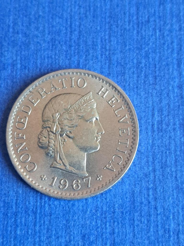 1967 Suisse 5 centimes, Envoi, Autres pays, Monnaie en vrac