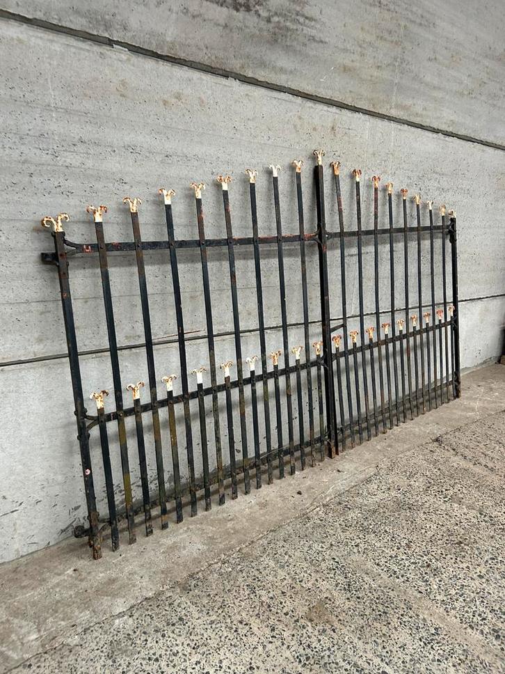 Mooi antiek gesmeed dubbel hekken poort vol ijzer, Tuin en Terras, Tuinpoorten, Zo goed als nieuw, Draaipoort, IJzer, Ophalen