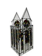 lood in glas 35,5 x35 ,5 x 46 h, Huis en Inrichting, Woonaccessoires | Wanddecoraties, Ophalen of Verzenden, Zo goed als nieuw