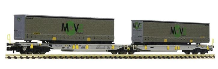 N--schaal Fleischmann - gelede wagon - oplegger, Hobby en Vrije tijd, Modeltreinen | N-Spoor, Wagon, Fleischmann, Ophalen of Verzenden