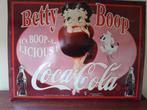Plaque en métal Betty Boop / Coca-Cola, Enlèvement, Utilisé