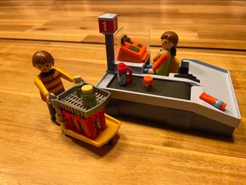 Kassa en winkelkar supermarkt playmobil.  beschikbaar voor biedingen