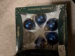 Lot blauwe kerstballen 5 grote , 5 kleinere, Ophalen of Verzenden, Zo goed als nieuw