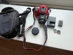 Canon EOS 200D l rode body I 18-55mm lens, Audio, Tv en Foto, Ophalen of Verzenden, Zo goed als nieuw, Canon