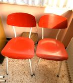 7 chaises vintage en bois & structure en métal peints., Antiquités & Art, Enlèvement