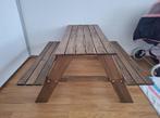 Picknicktafel (Ikea) voor kinderen, lichtbruin gelazuurd, Zo goed als nieuw, Rechthoekig, Hout, Ophalen