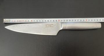 Damast koksmes 20cm, Enlèvement ou Envoi, Utilisé, Inox ou Chrome, Couverts en vrac