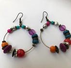 Kleurige roze getinte oorbellen, Bijoux, Sacs & Beauté, Boucles d'oreilles, Enlèvement ou Envoi, Comme neuf, Rose