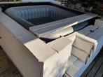 Jacuzzi 4 p met bad, motor, houten kader, trap, isolatie, Ophalen, Gebruikt, Grondzeil, Inbouw