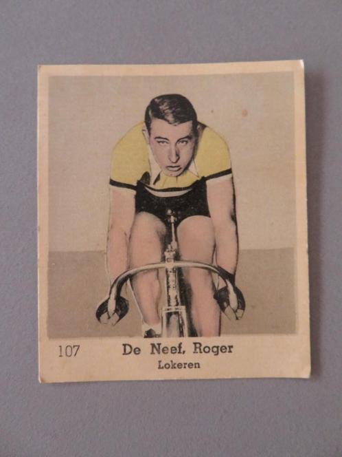 1930,s wielrenner Roger de Neef Lokeren Oorlogsheld SAS 1944, Verzamelen, Sportartikelen en Voetbal, Zo goed als nieuw, Poster, Plaatje of Sticker