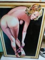 naakt op canvas ``Olga``  modern, Antiek en Kunst, Ophalen