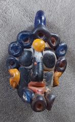 Rare pendentif en forme de tête romaine trouvé, Antiquités & Art, Antiquités | Verre & Cristal, Enlèvement ou Envoi