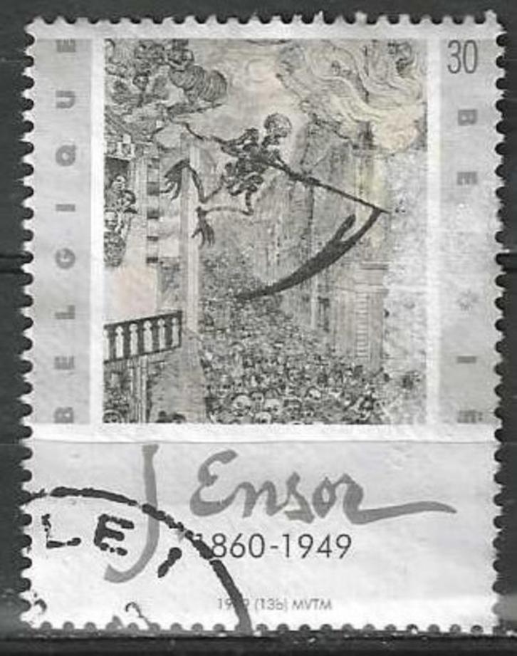 Belgie 1999 - Yvert/OBP 2830 - James Ensor (ST), Postzegels en Munten, Postzegels | Europa | België, Gestempeld, Kunst, Gestempeld