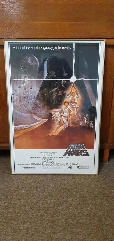 Poster Star Wars encadré, Collections, Cinéma & Télévision, Comme neuf, Film, Enlèvement