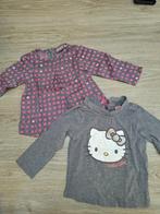 2 longsleeves maat 74, Kinderen en Baby's, Babykleding | Maat 74, Ophalen of Verzenden, Zo goed als nieuw, Meisje, Shirtje of Longsleeve
