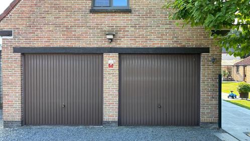 Twee garagepoorten Hörmann, Doe-het-zelf en Bouw, Deuren en Vliegenramen, Gebruikt, Garagedeur, 200 tot 215 cm, 120 cm of meer