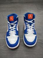Nike Air Jordan 1 blauw/oranje 41, Blauw, Ophalen of Verzenden, Zo goed als nieuw