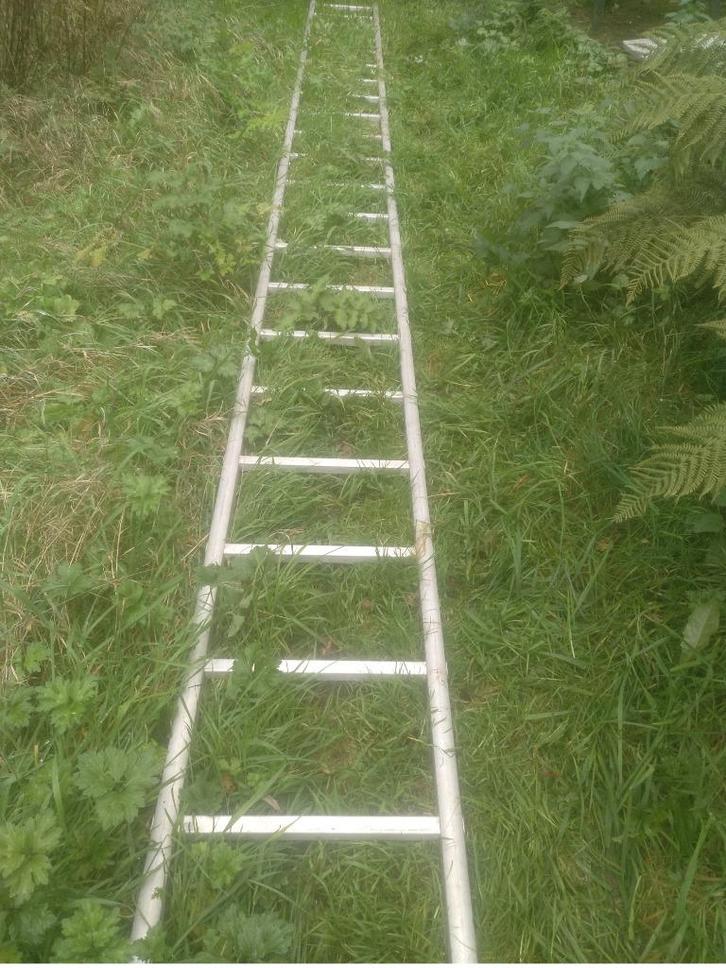 Splitbare aluminium ladder van 5,80 m 280 300, Doe-het-zelf en Bouw, Ladders en Trappen, Gebruikt, Ladder, 4 meter of meer, Opvouwbaar of Inschuifbaar