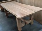 Massief eiken boomstamtafel tuintafel kloostertafel, Huis en Inrichting, Tafels | Eettafels, Ophalen