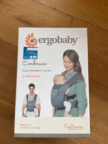 Draagzak Ergobaby Embrace soft mesh washed black beschikbaar voor biedingen