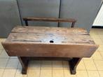 Oude houten schoolbank, Antiek en Kunst, Ophalen