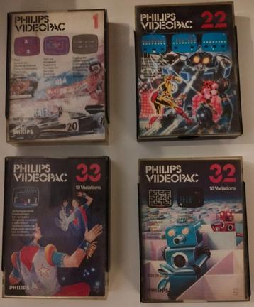 Philips VideoPac games ( 1, 22, 32 & 33 )