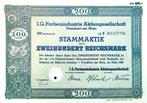 Origineel IG FARBEN (Zyklon B) 1940 aandeel!, Postzegels en Munten, Aandelen en Waardepapieren, Ophalen of Verzenden, 1920 tot 1950