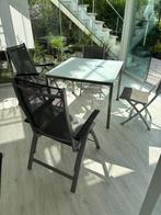 Tuin tafel bristol en 4 stoelen, Tuin en Terras, Tuintafels, Ophalen, Gebruikt