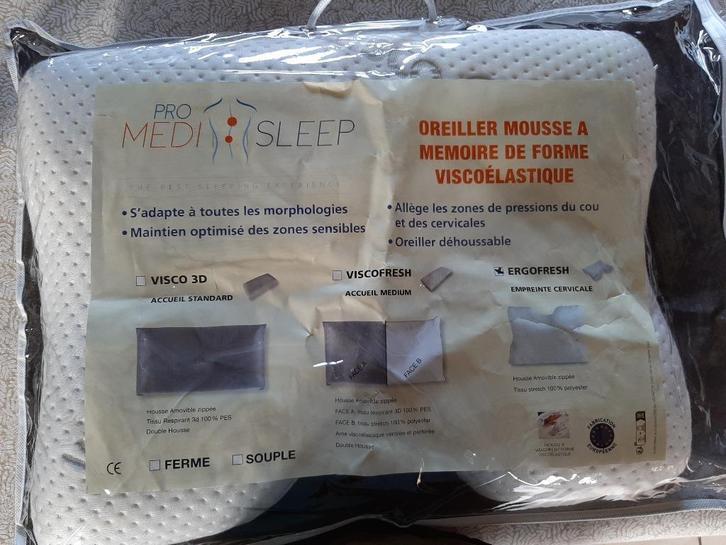 hoofdkussen ergonomisch traagschuim, Huis en Inrichting, Slaapkamer | Beddengoed, Nieuw, Kussen, Wit, Ophalen of Verzenden