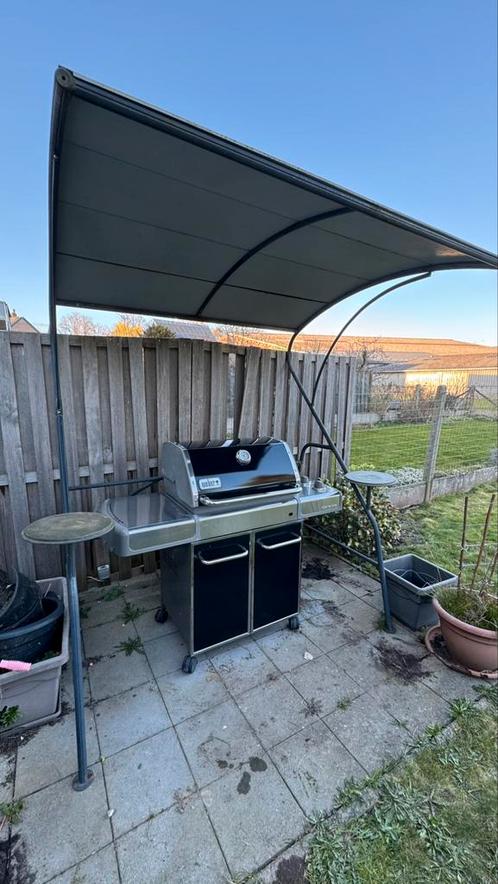 Weber genesis gasbarbecue en luifel, Tuin en Terras, Gasbarbecues, Zo goed als nieuw, Ophalen