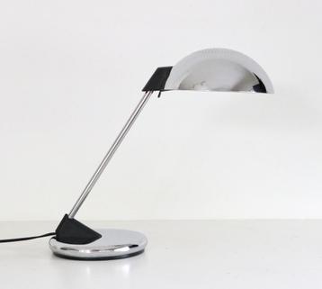 vintage design chrome Italiaanse bureaulamp uit de jaren 70 beschikbaar voor biedingen