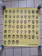 Oude poster met alle Tour de France winnaars wielrennen, Antiek en Kunst, Ophalen of Verzenden